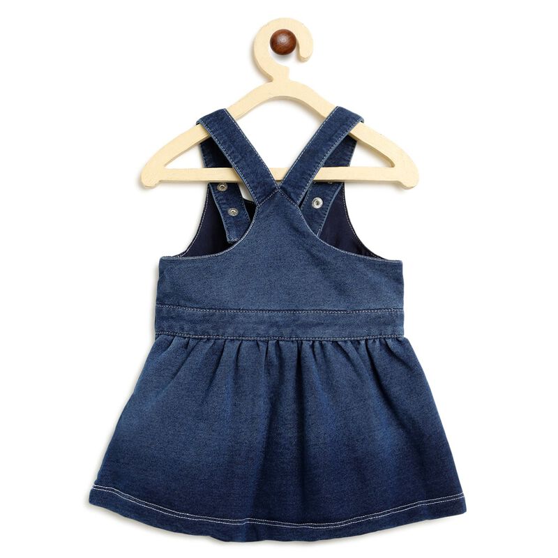 Girls Medium Blue Overall Knitted Skirt image number null